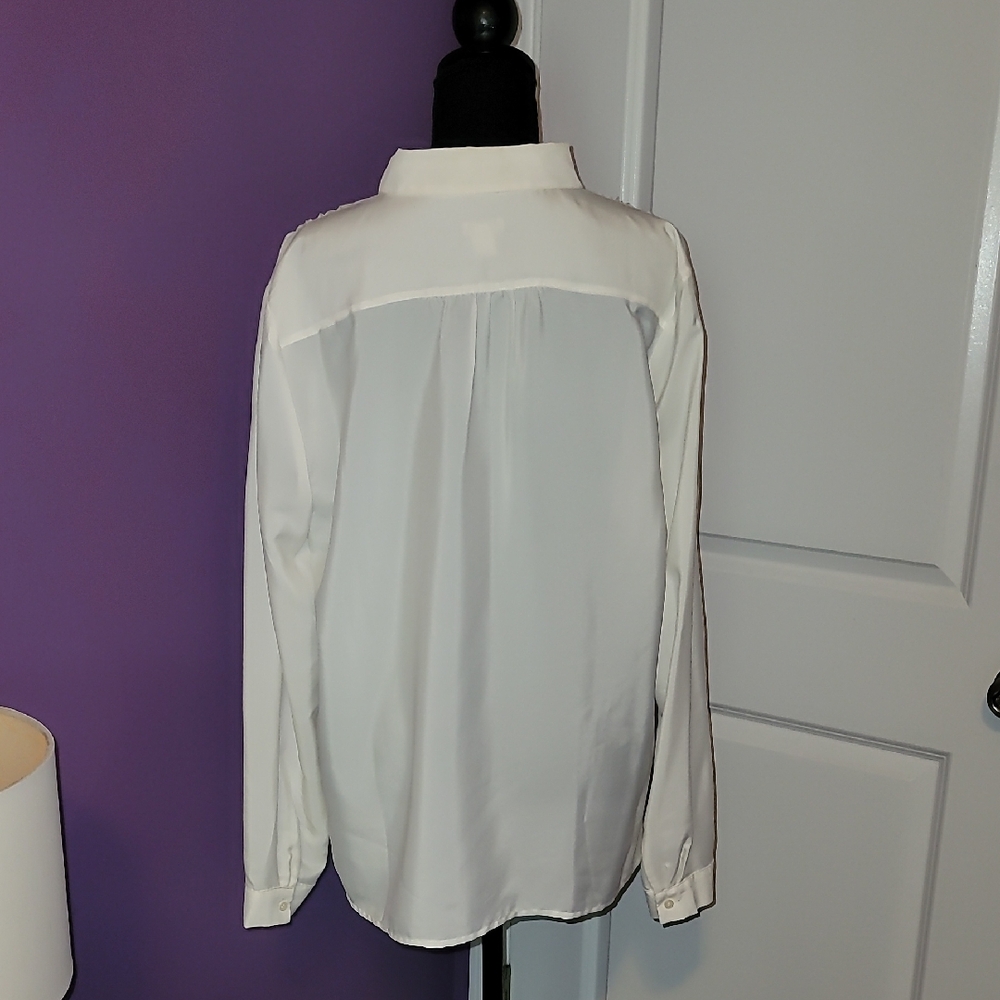 J. Crew Blue and White Striped Shirt Sz: XL - Picture 5 of 8